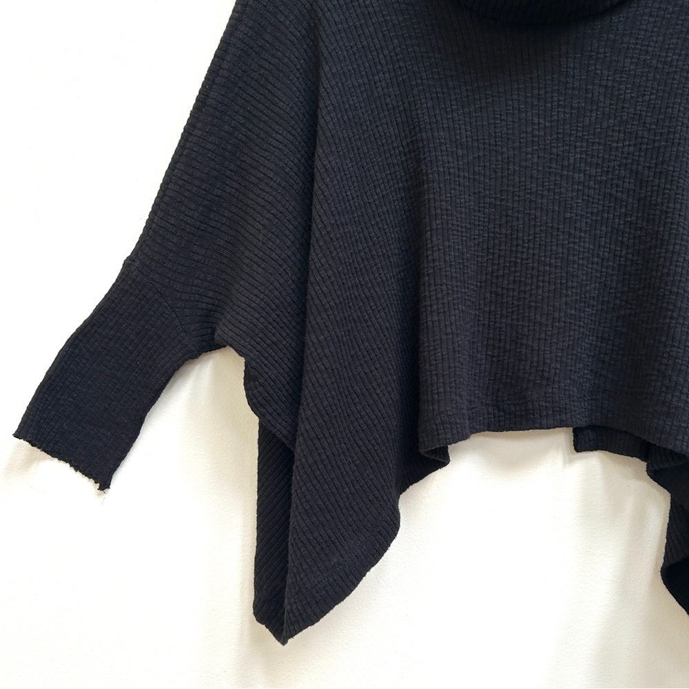 Free People Beach Traveler Cowl Neck Pullover Split Back Top in Black, Size XS - Picture 4 of 7